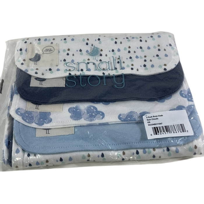 Shop Small Story 4 Pack Burp Cloths, Rain Clouds at GoodBuy Gear