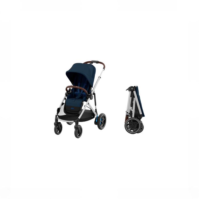 Shop Cybex e-Gazelle S Stroller, 2024, Ocean Blue, Silver at GoodBuy Gear