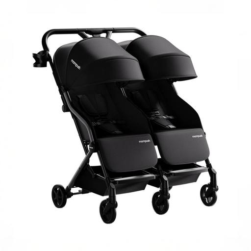 Shop Mompush Lithe Double Stroller, 2026, Black at GoodBuy Gear