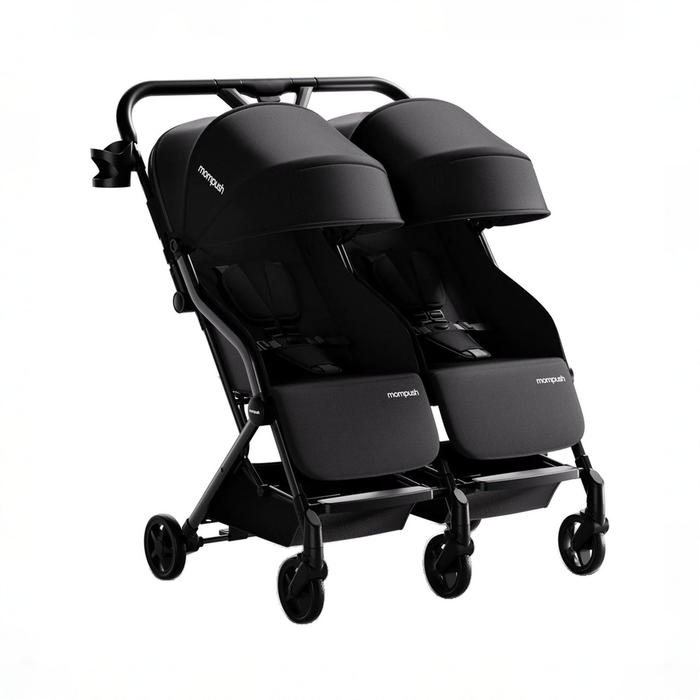 Shop Mompush Lithe Double Stroller, 2026, Black at GoodBuy Gear