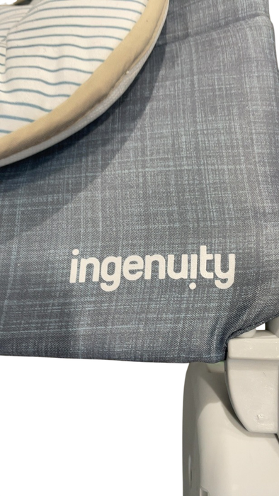 Shop Ingenuity Happy Belly Rock-to-Bounce Massage Seat, Chambray at GoodBuy Gear