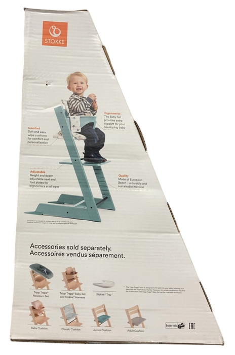 Shop Stokke Tripp Trapp High Chair² with Newborn Set, Grey, Natural, Natural with Beige Harness at GoodBuy Gear