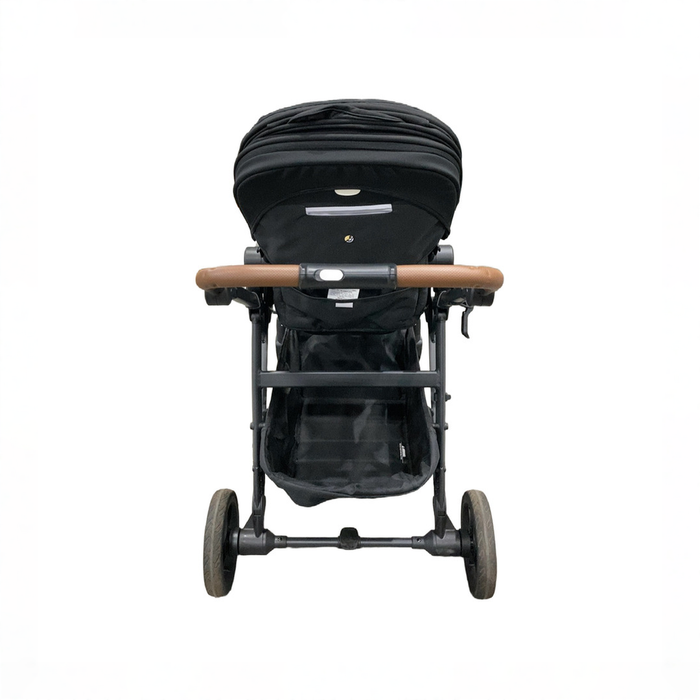 Shop Mockingbird Single to Double 3.0 Stroller, 2025, Charcoal with Penny Leather, Solid Black at GoodBuy Gear