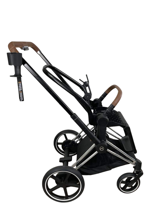 Shop Cybex PRIAM Stroller Frame And Seat, 2021, Chrome/Brown at GoodBuy Gear