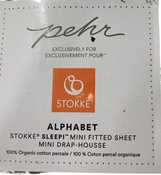 Shop Stokke Sleepi Mini Fitted Sheet, Alphabet, V2 at GoodBuy Gear