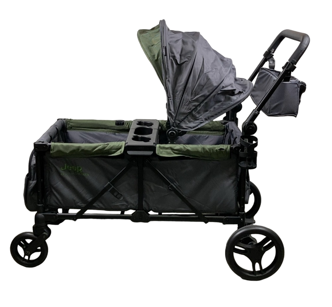 jeep by delta children wagon Delta Children Jeep Sport All-Terrain Stroller Wagon, Grey with Olive