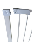Shop BABELIO Pressure Mounted Metal Baby Gate, White, 1 Piece, Door at GoodBuy Gear