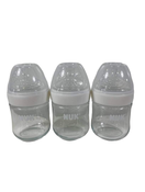 used NUK Simply Natural Glass Bottles, 4oz, 3 Pack