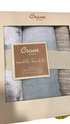 Shop Crane Baby Cotton Muslin Swaddle Blankets Set of 3, Sea Life at GoodBuy Gear