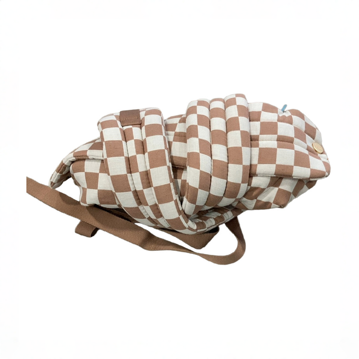 Shop Mabē The Monarch Carrier, Mocha Check at GoodBuy Gear