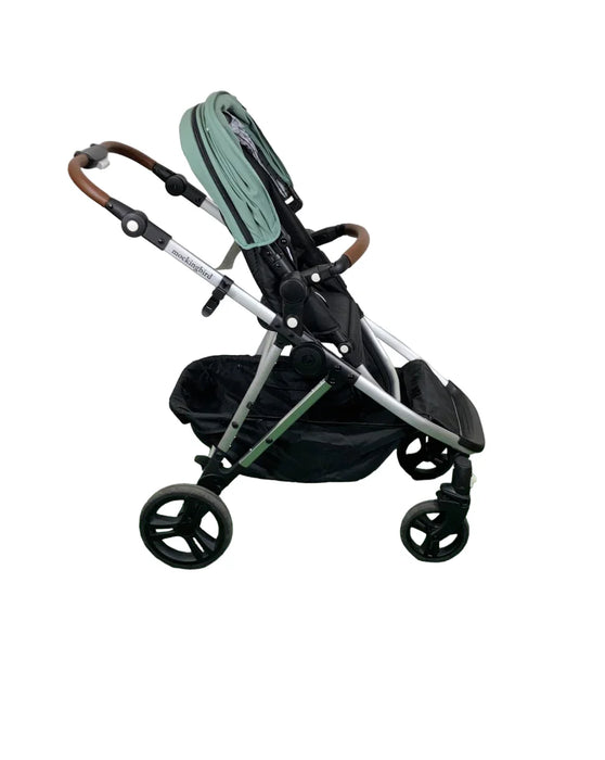Mockingbird Single to Double 2.0 Stroller, 2025, Sage, Silver With Penny Leather, Windowpane