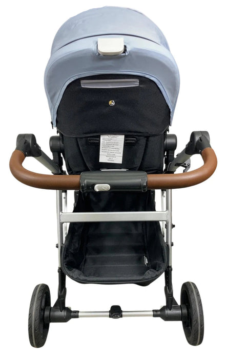 Mockingbird Single to Double 2.0 Stroller, 2025, Silver With Penny Leather, Sky, Windowpane
