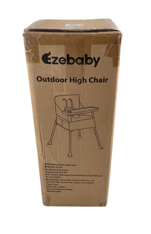 Shop Ezebaby Baby Portable High Chair with Sun Canopy, Grey at GoodBuy Gear