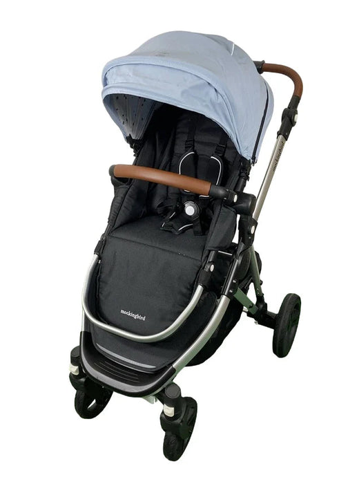 Shop Mockingbird Single 2.0 Stroller, 2025, Silver With Penny Leather, Sky, Watercolor Drops at GoodBuy Gear
