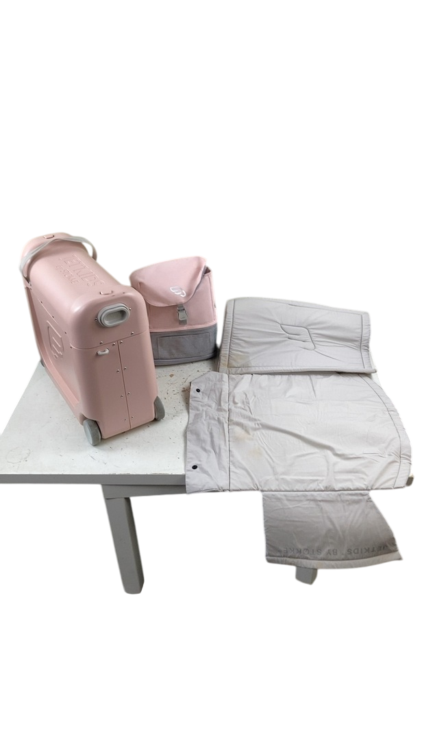 jetkids by stokke bedbox pink Stokke JetKids BedBox + Crew Backpack Travel Bundle, Pink Lemonade