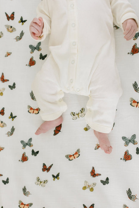 Shop Clementine Kids Butterfly Migration Crib Sheet at GoodBuy Gear