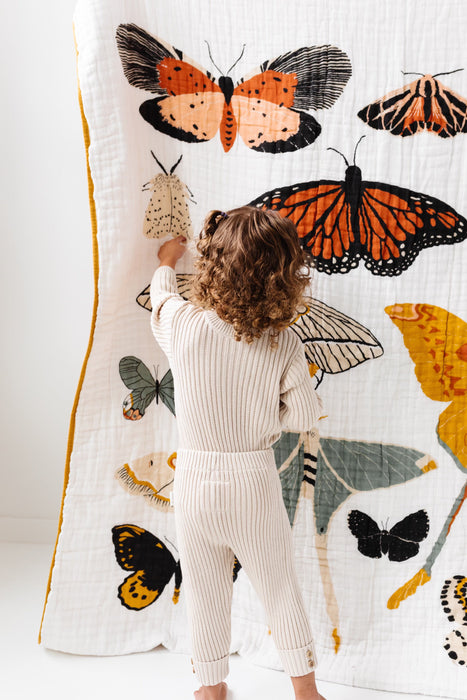 Clementine Kids Large Butterfly Collector Throw Blanket