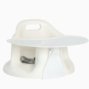 Shop Upseat Baby Floor & Booster Seat with Tray, Coconut (White) at GoodBuy Gear