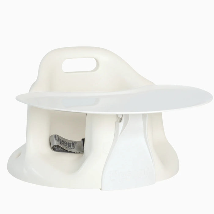 Shop Upseat Baby Floor & Booster Seat with Tray, Coconut (White) at GoodBuy Gear