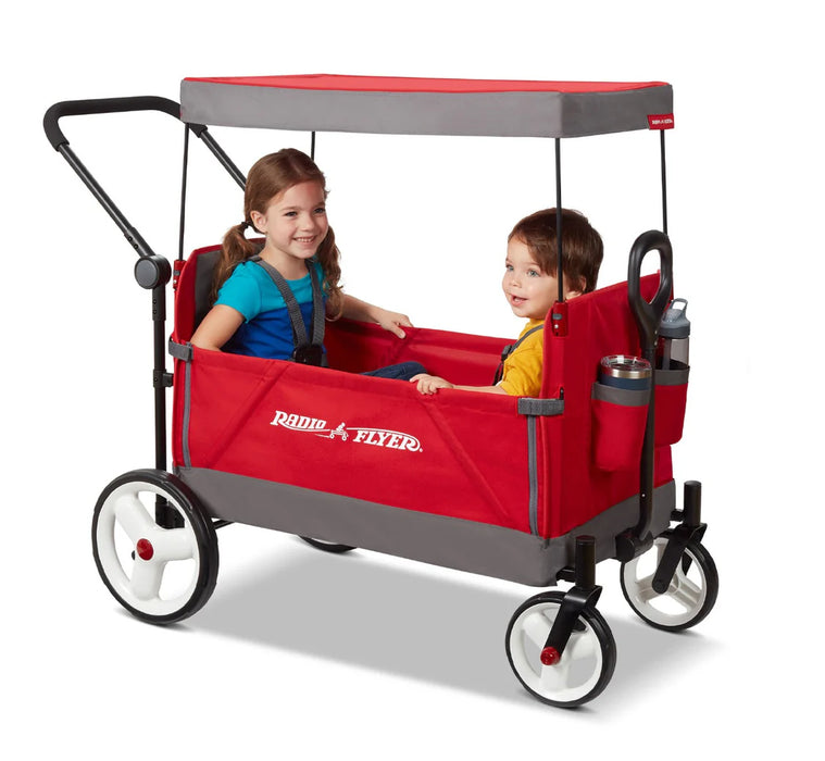 Radio Flyer Convertible Stroll 'N Wagon with Canopy