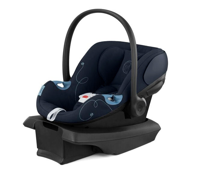 Shop Cybex Eos and Aton G Travel System, 2024, Black, Ocean Blue at GoodBuy Gear