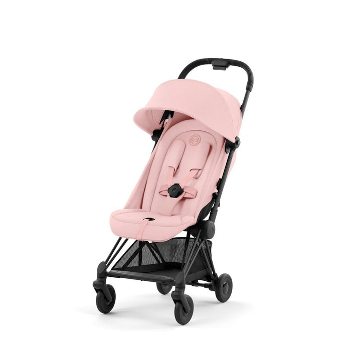 Shop Cybex Coya Stroller, Matte Black, Peach Pink, 2024 at GoodBuy Gear