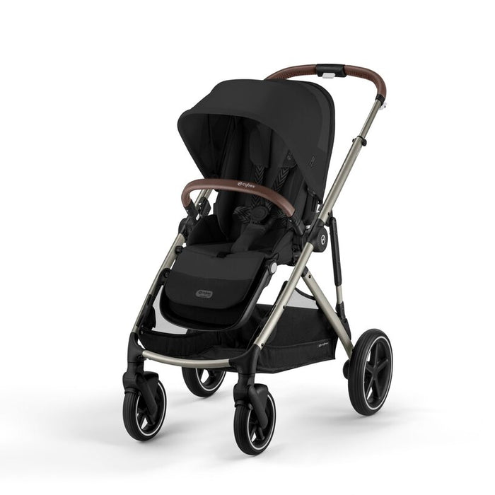 Cybex Gazelle S Modular Stroller, 2024, Moon Black, Taupe Frame