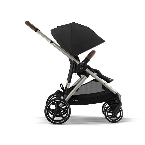 Cybex Gazelle S Modular Stroller, 2025, Moon Black, Taupe Frame