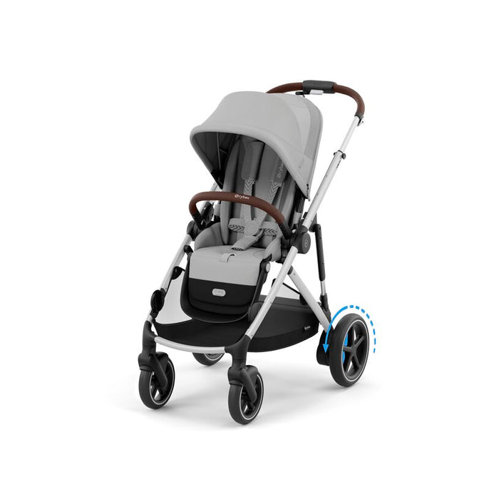 Shop Cybex e-Gazelle S Stroller, 2025, Silver, Stone Grey at GoodBuy Gear