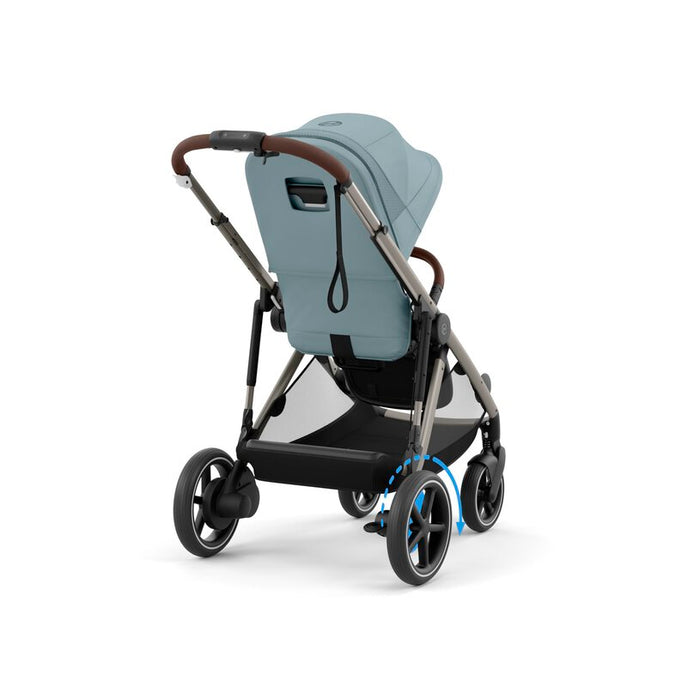 Cybex e-Gazelle S Stroller, 2024, Stormy Blue, Taupe