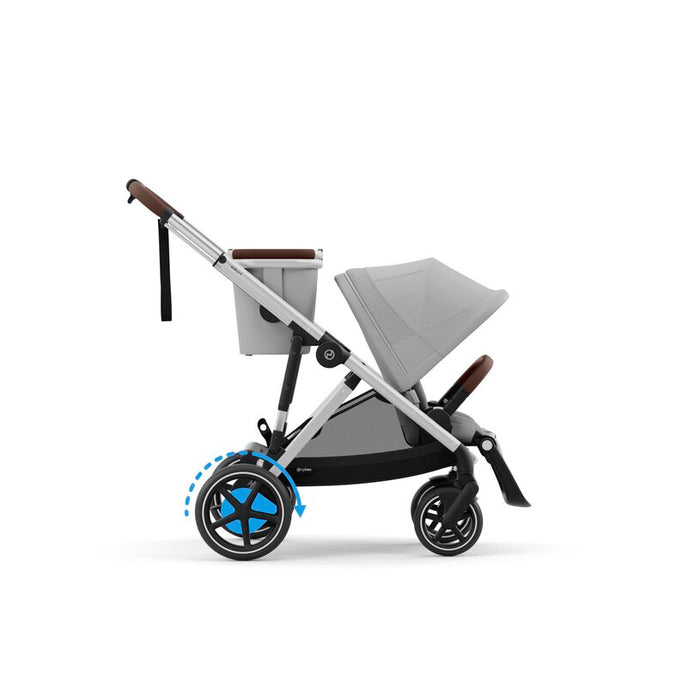 Shop Cybex e-Gazelle S Stroller, 2025, Silver, Stone Grey at GoodBuy Gear