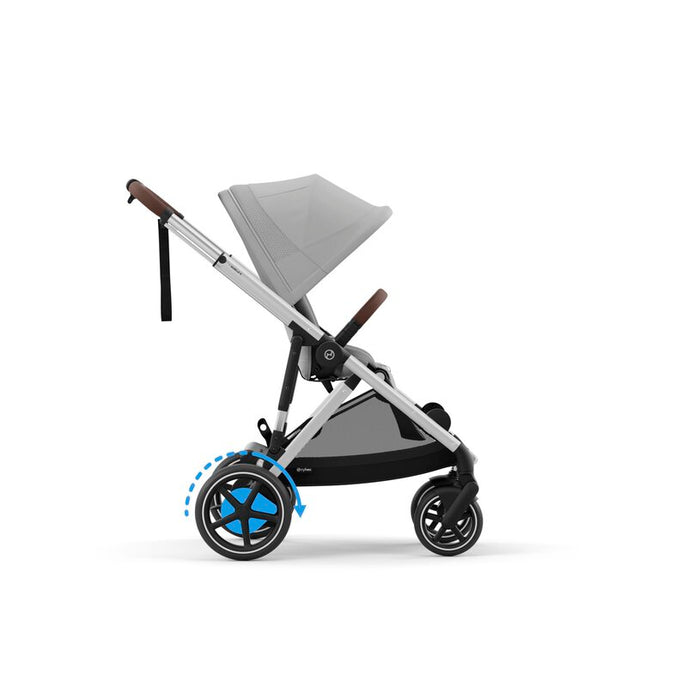 Shop Cybex e-Gazelle S Stroller, 2025, Silver, Stone Grey at GoodBuy Gear