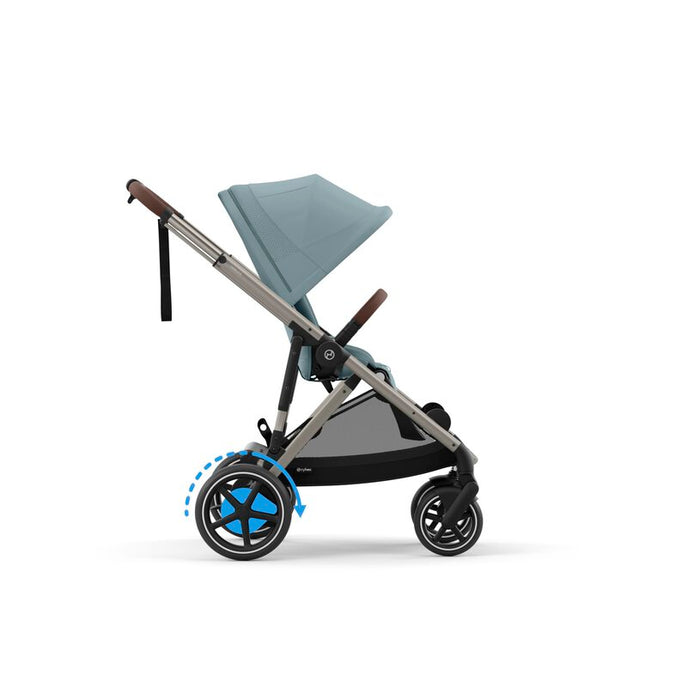 Cybex e-Gazelle S Stroller, 2024, Stormy Blue, Taupe