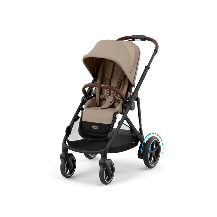 Cybex e-Gazelle S Stroller, 2025, Almond Beige, Black