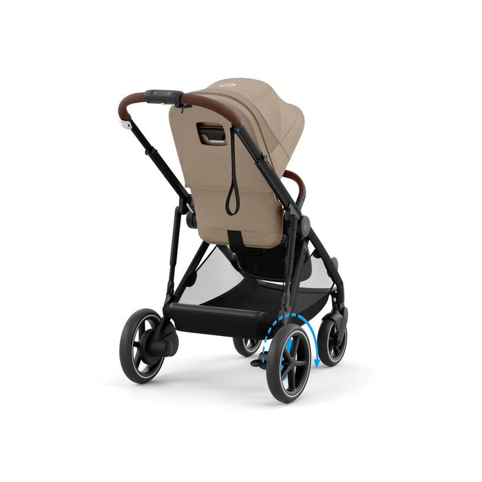 Cybex e-Gazelle S Stroller, 2025, Almond Beige, Black