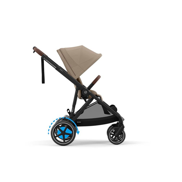 Cybex e-Gazelle S Stroller, 2025, Almond Beige, Black