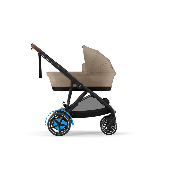 Cybex e-Gazelle S Stroller, 2025, Almond Beige, Black