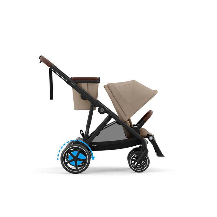 Cybex e-Gazelle S Stroller, 2025, Almond Beige, Black