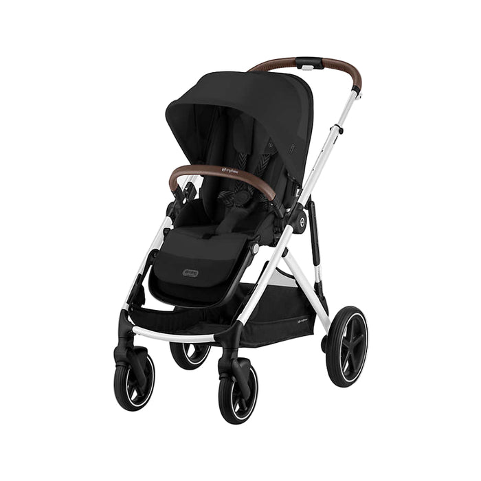Cybex Gazelle S Modular Stroller, Moon Black, Silver Frame, 2024