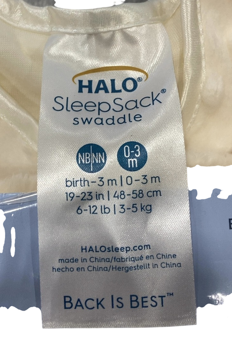 Shop Halo Sleepsack Swaddle Plushy Dot Velboa, Cream, Newborn at GoodBuy Gear