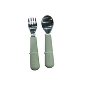 Shop Lalo Stainless Utensils Set, Sage at GoodBuy Gear