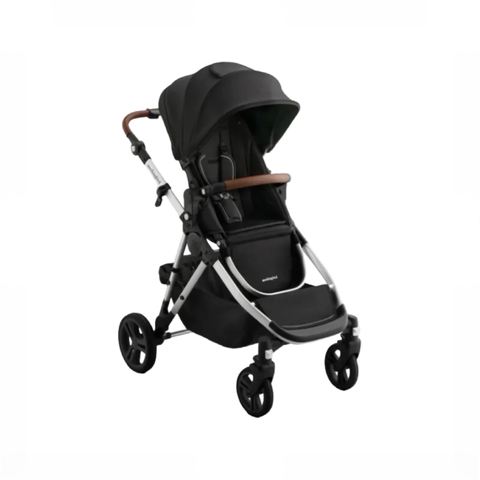 Shop Mockingbird Single to Double 3.0 Stroller, 2025, Silver with Penny Leather, Solid Black at GoodBuy Gear