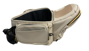 Shop TushBaby Hip Baby Carrier, Vegan Leather Cream at GoodBuy Gear