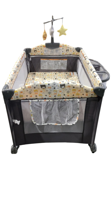 Shop Anna Queen 4 in 1 Pack and Play Portable Deluxe Nursery Center, Grey at GoodBuy Gear