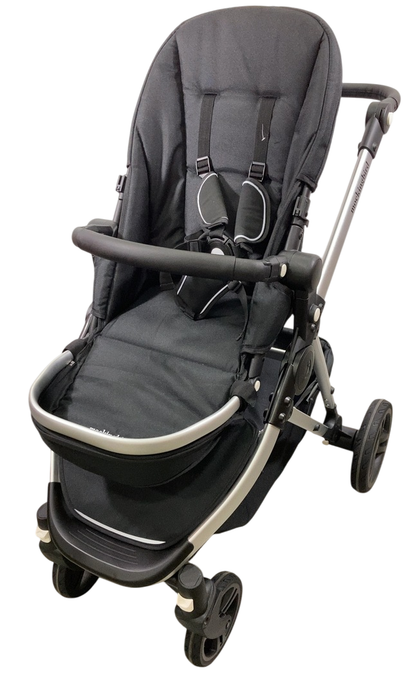 Shop Mockingbird Single to Double 2.0 Stroller, Silver With Black Leather, No Canopy, No Canopy, 2025 at GoodBuy Gear