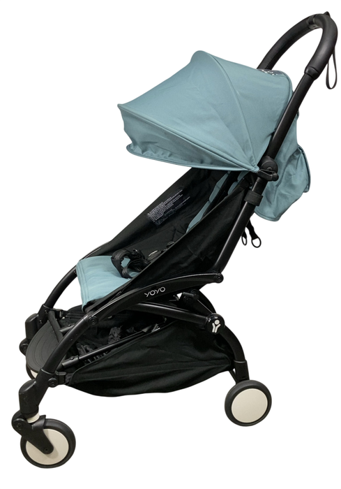 Shop Babyzen YOYO2 Complete Stroller, 2022, Black with Aqua at GoodBuy Gear