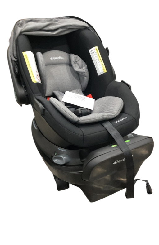 Shop Evenflo Revolve180 LiteMax NXT Rotational Infant Car Seat without SensorSafe, 2025, Fossil Gray at GoodBuy Gear