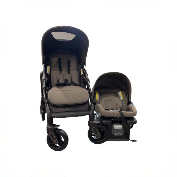 Shop DRAFT - Graco Premier Merge Travel System with SnugRide SnugFit LX Infant Car Seat, 2025, Sable Fashion at GoodBuy Gear