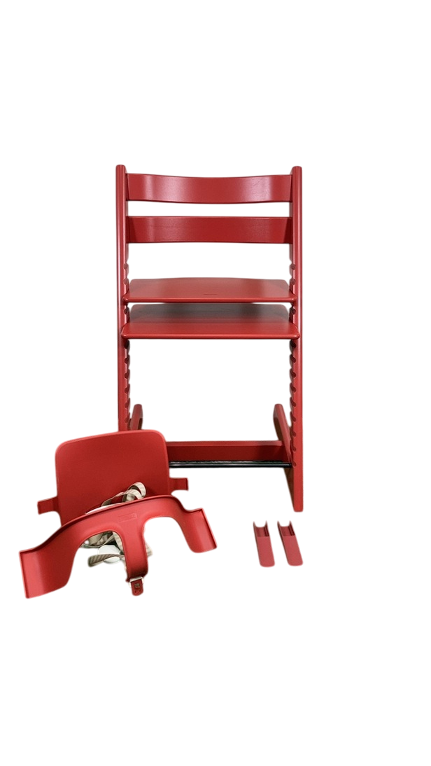 Stokke Tripp Trapp High Chair With Baby Set, Warm Red, 1 Stokke Tripp Trapp High Chair With Baby Set, Warm Red, 1