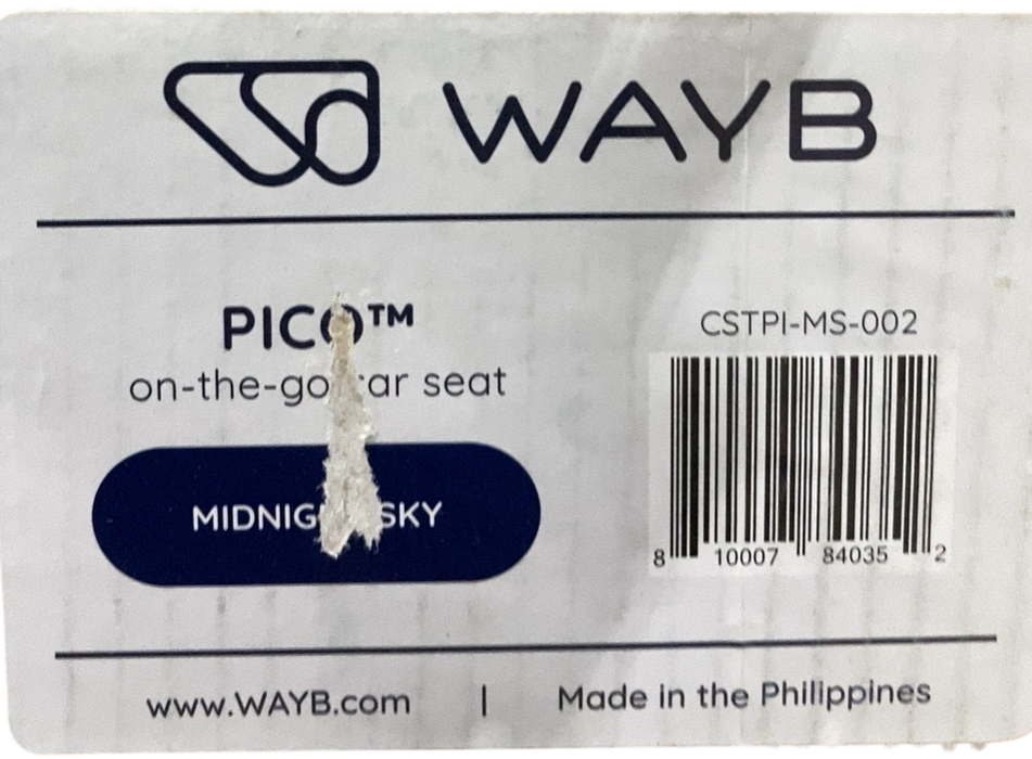 Shop WAYB Pico Portable Car Seat, 2023, Midnight Sky at GoodBuy Gear